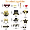 Scettar 53 Pieces 18th Birthday Photo Props, Black Gold Inflatable