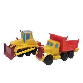 Motor Town 113420 Trucks Vehicles, Chunky Pack of 2, Suitable for Boys and Girls Ages 18 Months +, Push and Go Construction Set Perfect for Little Hands, Yellow