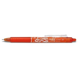 Pilot Clicker 0.7mm Tip Erasable Ink Gel Pen Tattoo Design Orange Ink (Each)