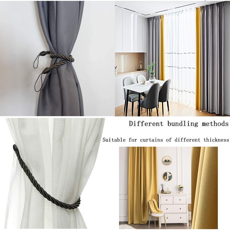 2PC Tiebacks Outdoor Curtain Ropes ，32.5 cm / 12.8 in