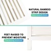 SMIBUY Double Laundry Hamper with Lid, 120L Bamboo Laundry Basket
