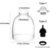 4 Pack Clear Glass Shades, Replacement Glass Globes for Ceiling