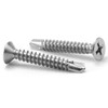 #8 x 1-1/4" Sheet Metal Screws 100Pcs 410 Stainless Steel