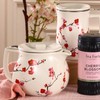 Tea Forte Fiore Sakura Cherry Blossom Ceramic Teapot with Removable