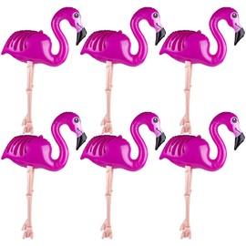 24” Inflatable Flamingo, 6 Pack Flamingo Party Decorations for Tropical Hawaiian Luau Themed Parties or Home Décor, Forest & Twelfth Fun Gifts for Kids, Great Party Prop, Photo Prop or Pool Float