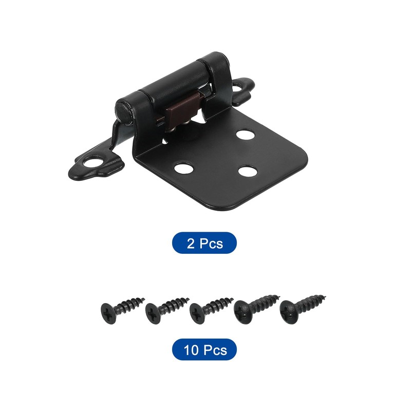 sourcing map Cabinet Kitchen Inset Hinges, 2Pcs 1/2" Overlay Semi-Concealed
