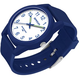 findtime Blau Damenuhren 5ATM Wasserdicht, Einfach Minimallistic Armbanduhr für Damen Silikon Armband Analog Quarz Sportuhr für Mädchen Frauen Kids