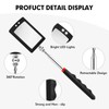 12-35 Inch Extendable Inspection Mirror, 360-Degree Rotation LED Inspection Mirror