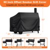 60" Offset Smoker Grill Cover for Char-Broil 1280/1260, Brinkmann, Weber