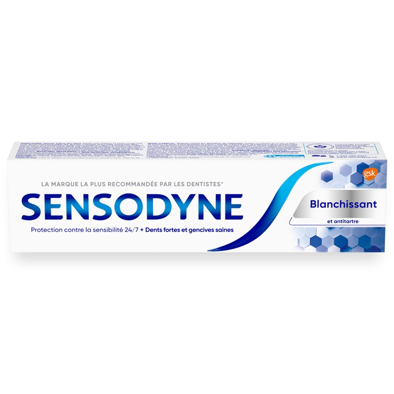 Sensodyne Whitening & Tartar toothpaste, Strengthens Protects and Whitens Sensitive
