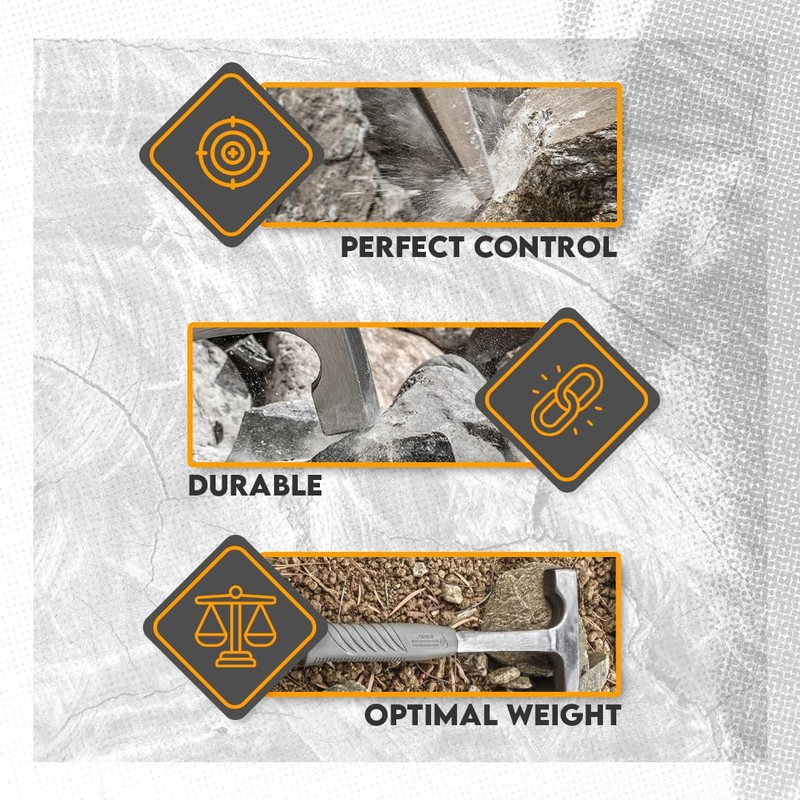 SE Solid Single Piece Drop Forged Rock Pick Hammer with