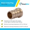 SharkBite 1/2 Inch Crimp Plug, Pack of 5, Brass Plumbing