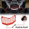SAUTVS Front Red Grille with LED Light for Maverick X3,