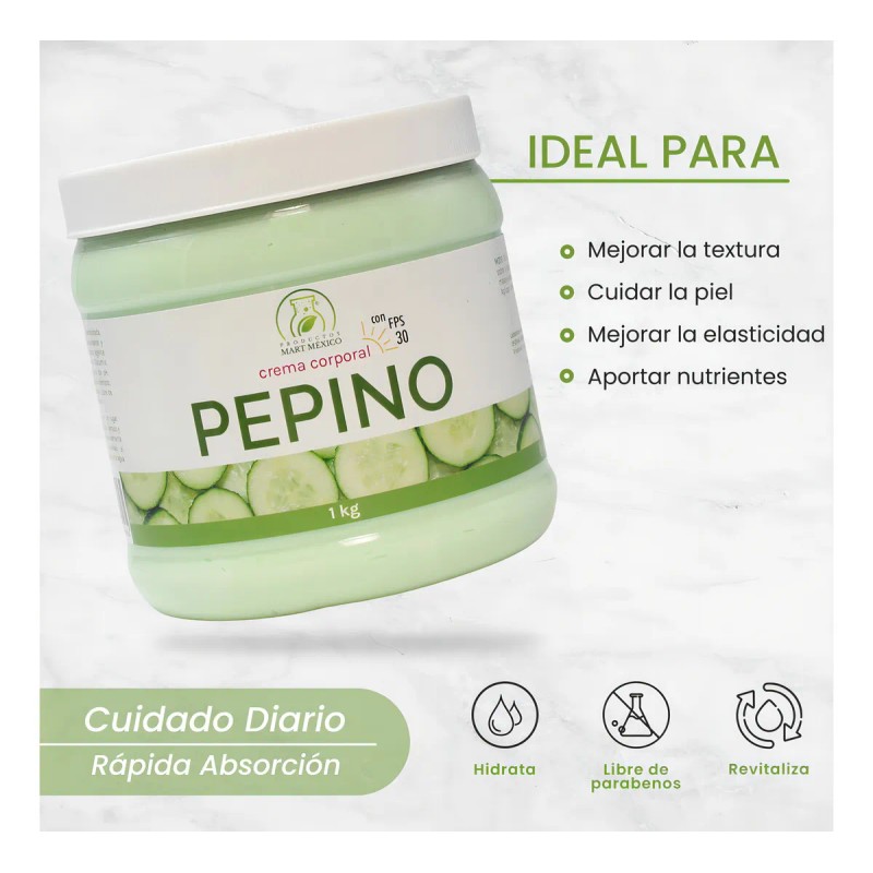 Crema Corporal Facial Pepino Filtro Solar Kilo