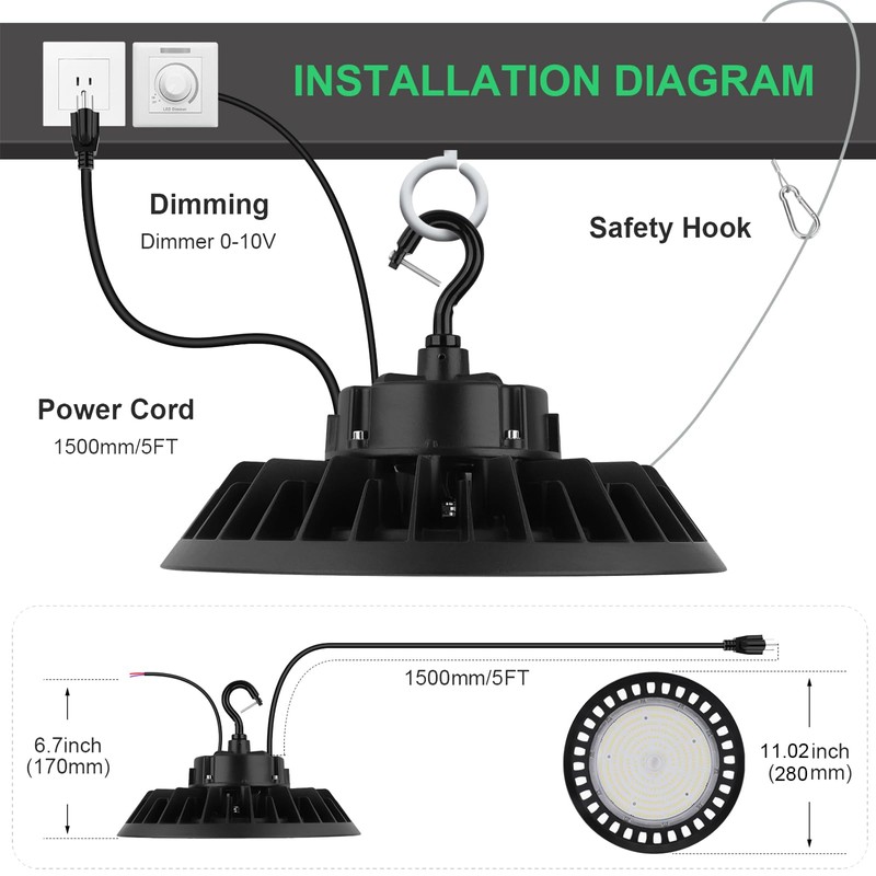 BFT 150W UFO LED High Bay Light 5000K 22500LM High