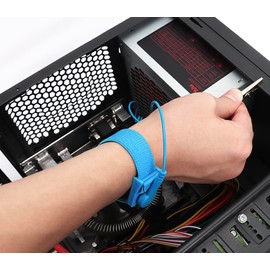 Edward Tools Antistatic Wrist Strap - Adjustable Antistatic Wrist Band with ESD Grounding - Alligator Clip and Extending Long Cable - Protect Electronics - Strap Adjusts Small to XL