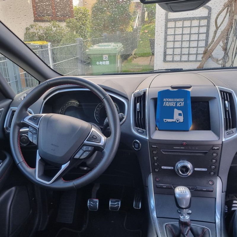 Parking Disc with Saying "Normalerweise fahre ich Lastwagen Geschenk für