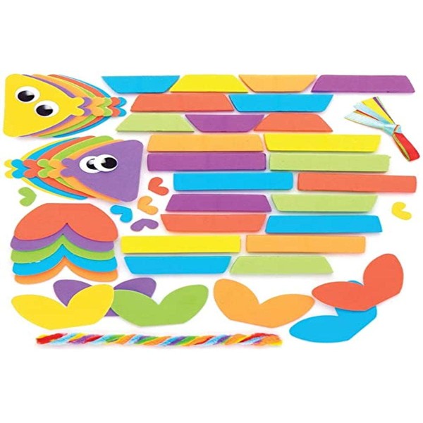 Baker Ross AT918 Fish Stacking Mix & Match Kits -