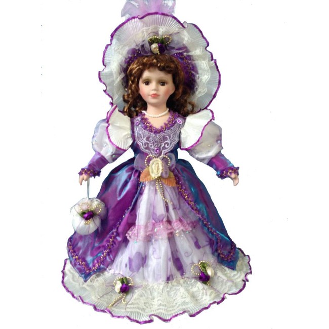 Jmisa 16" Porcelain Victoria Doll Purple