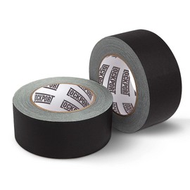 Lockport Black Gaffers Tape 2 inch x 30 Yards - 2 Pack Pro Black Gaff Tape - No Residue, Water Resistant, Non-Reflective, Easy Tear - Multipurpose