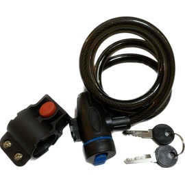 Rolling Rings Bicycle Bike Wire Lock Bicycle Lock Bracket with Wire Lock 39.4 inches (1000 mm) Long