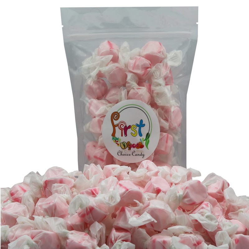 Variety Gourmet Saltwater Taffy (Pink Bubble Gum, 1 Pound)