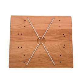 Made in the USA Bread Slicing Board the Slice It Right! Bread Cutting Board - made from Solid Red Alder with 4 Stainless Steel Pins to Guide the Knife Blade when slicing Bread, Bagels, Rolls and More