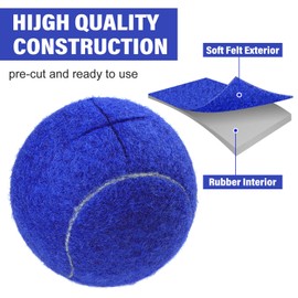 URBEST Walker Tennis Balls 4pcs Precut Heavy Duty Tennis Balls for Walkers, Pre Cut, Blue