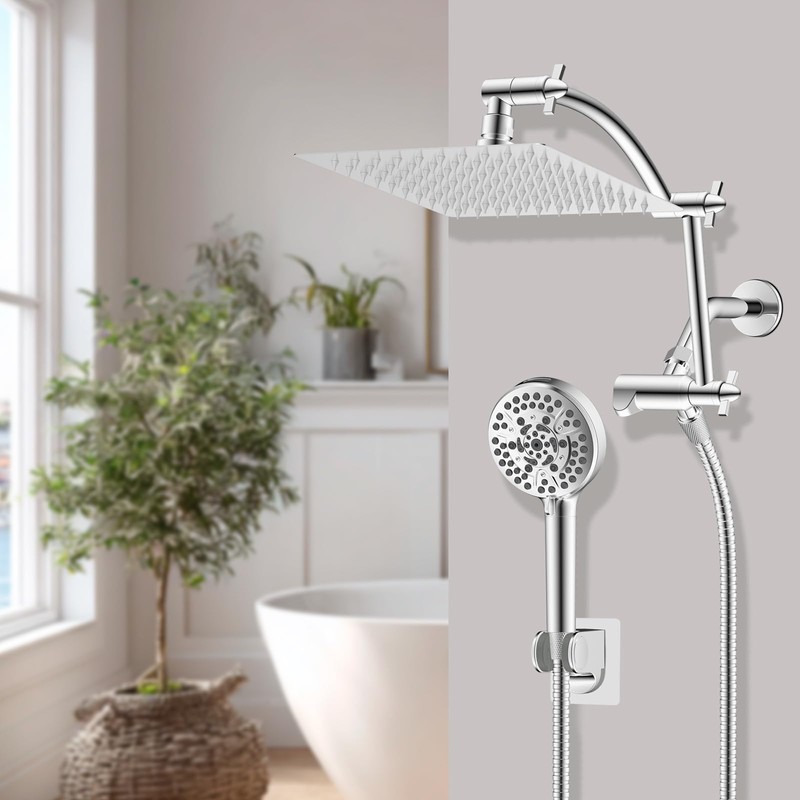Hibbent All Metal cUPC Certified Shower Head, 8'' High Pressure