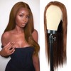 34 inch Chocolate Brown 13×6 lace front wig human hair