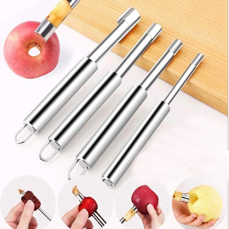 Generic 3R4A 4 Pieces, Stainless Steel Apple Cutter, 4 Different