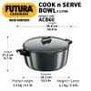 Hawkins Futura 6 Litre Cook n Serve Bowl, Hard Anodised