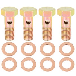 X AUTOHAUX 4 Sets M8x1.0mm Metric Thread Banjo Bolts Brake Fitting Adapter