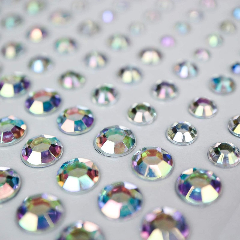 077 Rhinestone Sticker (Decal) Jewelry Type 4~9mm [Silver]