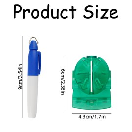 Luckious 6 PCS Golf Ball Marker Line Tool - Transparent Golf Line Marker for Training, Easy-to-Use Golf Accessories for Precise Ball Alignment