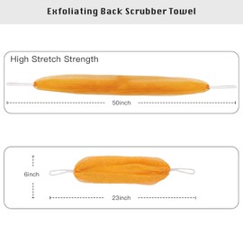 YATCHA One Pieces, African Net Sponge, Exfoliating Body Scrubber, Clean Nylon Scrub Towel, Wash Cloths for Showering, Colorful, Purple