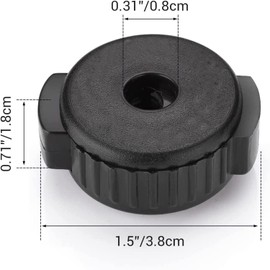 6pcs 8mm Quick Release Cymbal Nuts, Plastic Cymbal Mate Nut, Black Cymbal Lock Nut, Quick-Set Cymbal Topper for Percussion Drum Kit Jazz Drum Replacement Parts Accessories