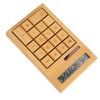 Wooden Calculator Solar Battery Powered 18 Keys Large LCD Display