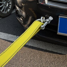 Car Tow Rope,Heavy Duty High Strength Tow Ropes Strap with 2 Safety D-Ring Hooks for Cars Vans and Recovery Winch Rope for Towing Service Car Pull Strap Towing Straps and Ropes