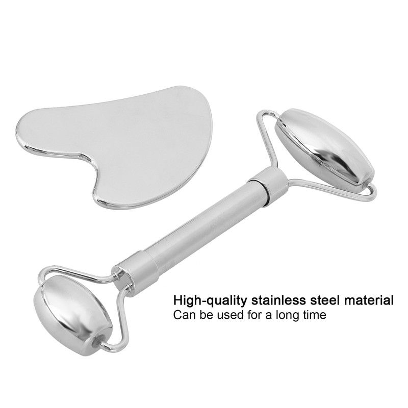 Stainless Steel Facial Roller Gua Sha Tool Face Skin Roller