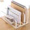 NISHZHU Vertical Letter Holder, File Sorter, Acrylic Desk Organiser, Letter
