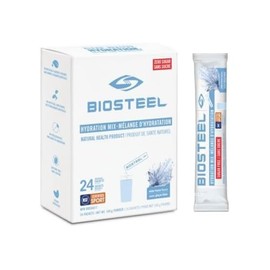 BioSteel Hydration Mix, Great Tasting Hydration with Zero Sugar, and No Artificial Flavours or Preservatives, White Freeze Flavour, 24 Single Serving Packets