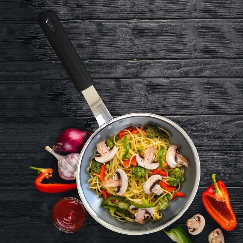 Sarten Profesional de Acero Inoxidable Moven 20 cm con Mango