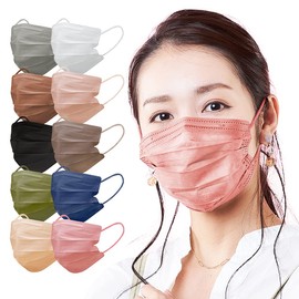 Iris Ohyama APN-60LP Pleated Masks, Non-Woven Fabric, Color Mask, Quantity: 120, Regular Size, Pink