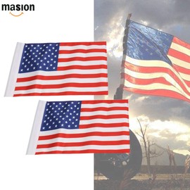 MASION Motorcycle Flag Replacement 6" x 9" Flag with 4/5" Sleeve for 3/8" Flagpole(US Flag)