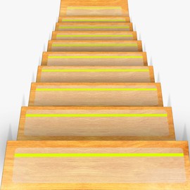 Qingluan Anti Slip Traction Treads with Glow in Dark Stripe, 15-Pack 4" X 24"