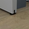 JUBEST Black Aluminum Floor Guide for Sliding Barn Door Hardware