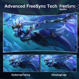 DJiEX 24 inch Gaming Computer Monitor FHD 1920x1080p 75Hz Refresh Rate 16:9 Aspect Ratio Ergonomic Tilt Sync Visual Experience for Work & Play Home Office Support Wall Mount Install（75 * 75mm）