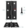 Yeepeo 4 Pcs Door Hinges 68mm × 38mm, Black Stainless