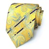 Elfeves Men's Tie Cravat Jacquard Luxury Paisley Floral Pattern Wedding